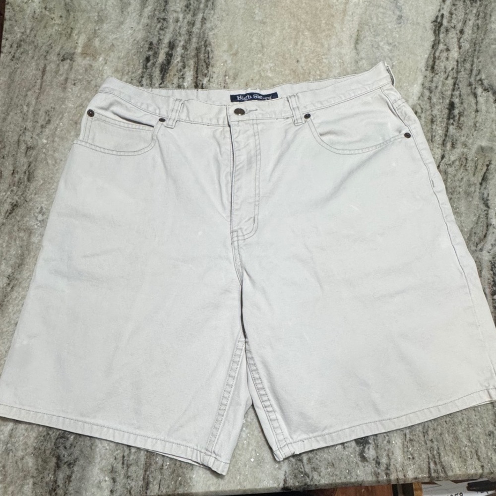 High Sierra Shorts Mens 34 Cotton Denim Tan Gorpcore Dad Outdoor Workwear‎ VTG